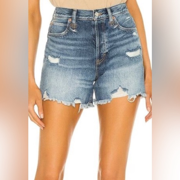 FREE PEOPLE We The Free Cutoff Denim Jean Shorts Shout & Twist Size 30 - Picture 2 of 12